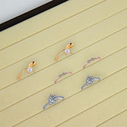 7 Slot Velvet Ring Earring Tray Storage Jewellery Display Display Stackable V63-838601