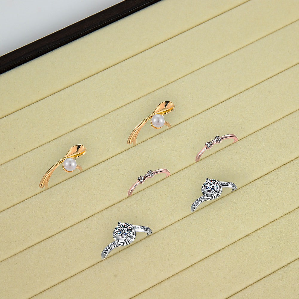 7 Slot Velvet Ring Earring Tray Storage Jewellery Display Display Stackable V63-838601