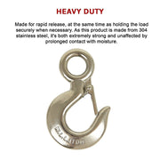 Grappling Hook 1T Crane Scale Sliding Stainless Steel Lifting Rigging Accessories V63-838641
