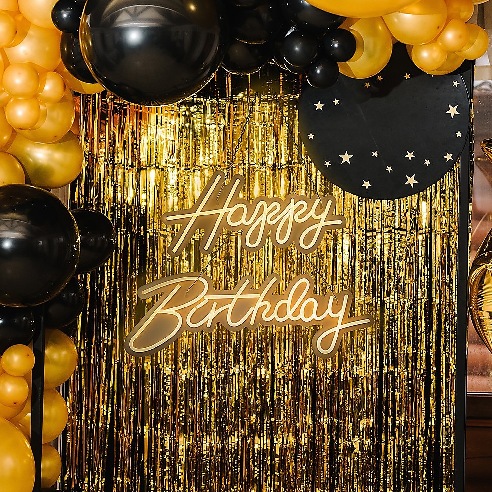Happy Birthday Neon Sign Hanging Glowing Party Decoration V63-838651
