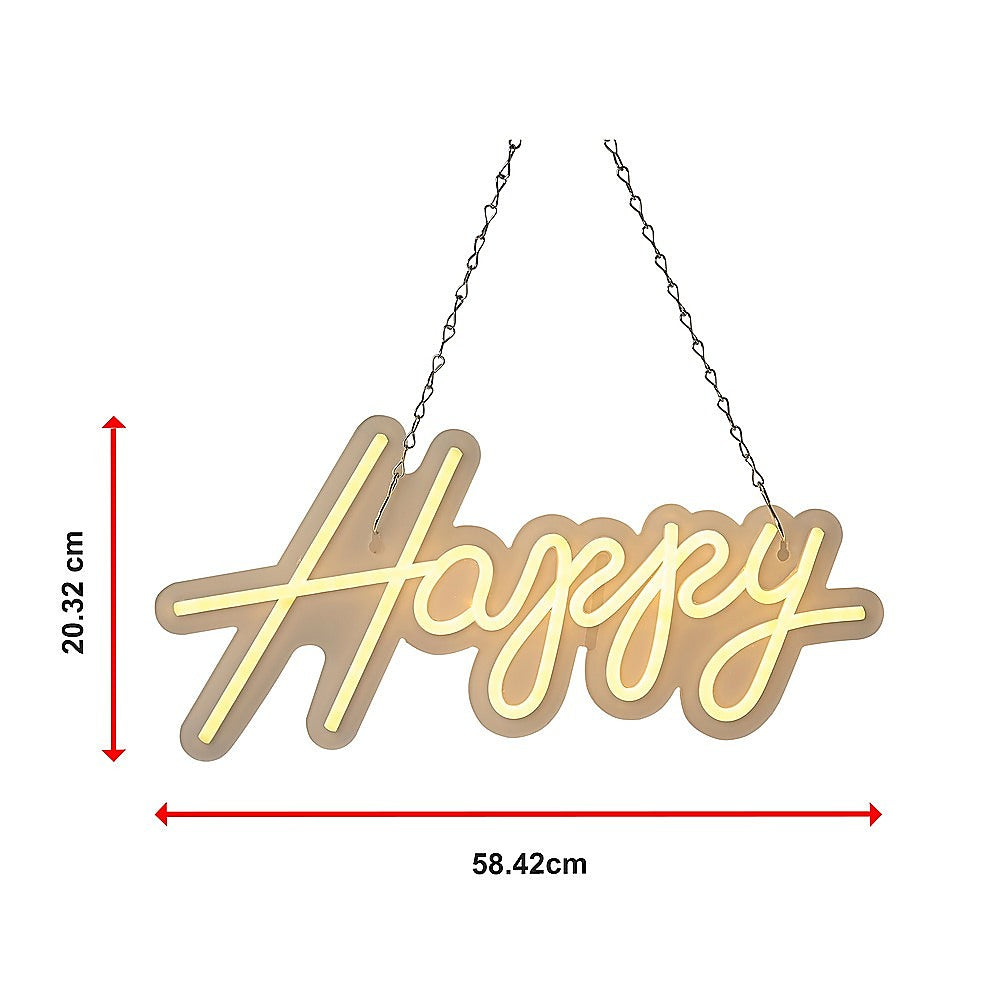 Happy Birthday Neon Sign Hanging Glowing Party Decoration V63-838651