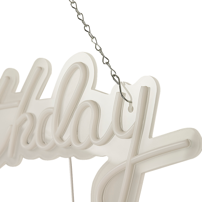 Happy Birthday Neon Sign Hanging Glowing Party Decoration V63-838651