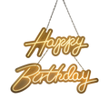 Happy Birthday Neon Sign Hanging Glowing Party Decoration V63-838651