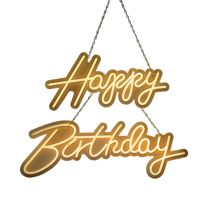 Happy Birthday Neon Sign Hanging Glowing Party Decoration V63-838651