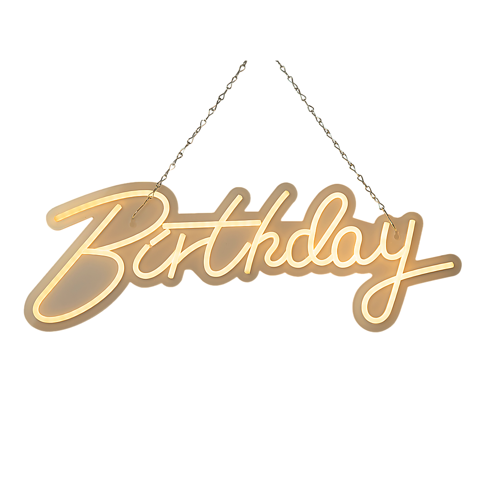 Happy Birthday Neon Sign Hanging Glowing Party Decoration V63-838651