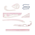 9pc French Curve Ruler Set DIY Sewing Pattern Measuring Tool for Dressmaker V63-838661