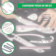 9pc French Curve Ruler Set DIY Sewing Pattern Measuring Tool for Dressmaker V63-838661