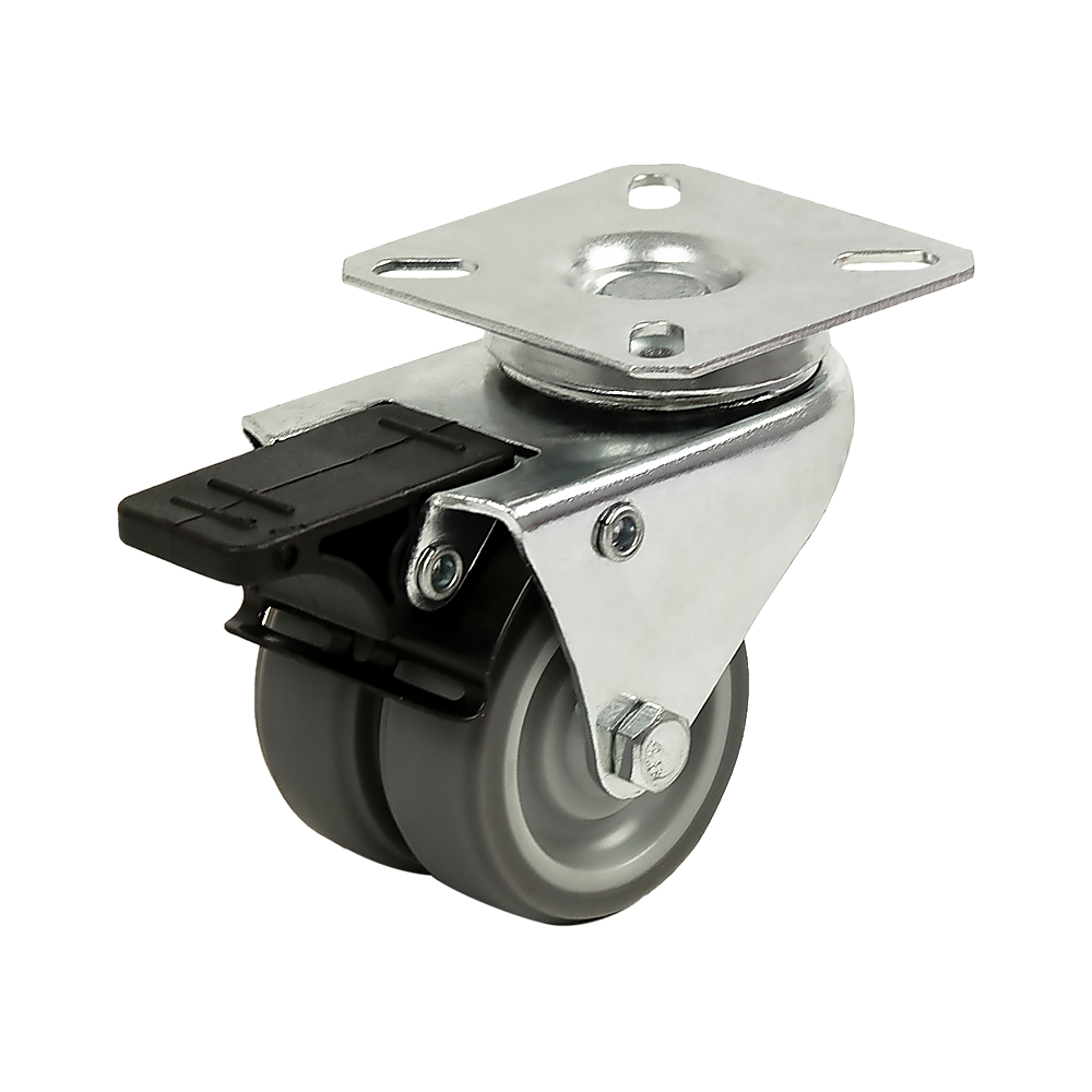 4x 2 Inch Heavy Duty Swivel Castor Wheels 50mm Brake V63-838711