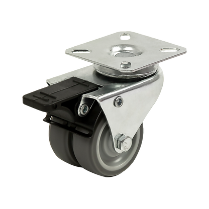 4x 2 Inch Heavy Duty Swivel Castor Wheels 50mm Brake V63-838711