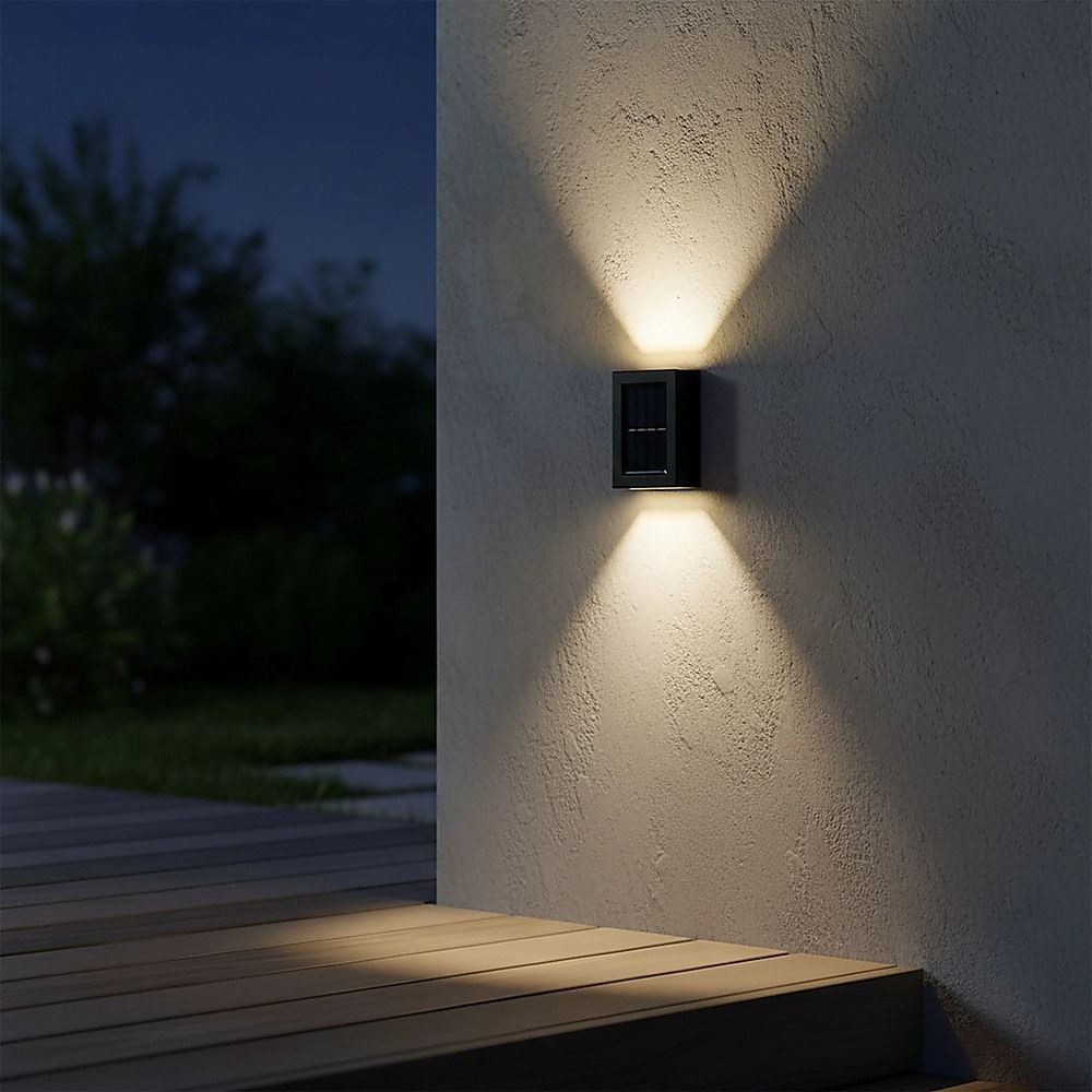 2pc Outdoor Solar LED Deck Lights Garden Patio Pathway Stairs Warm White V63-838741