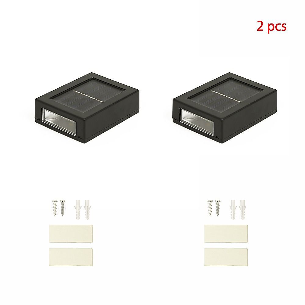 2pc Outdoor Solar LED Deck Lights Garden Patio Pathway Stairs Warm White V63-838741