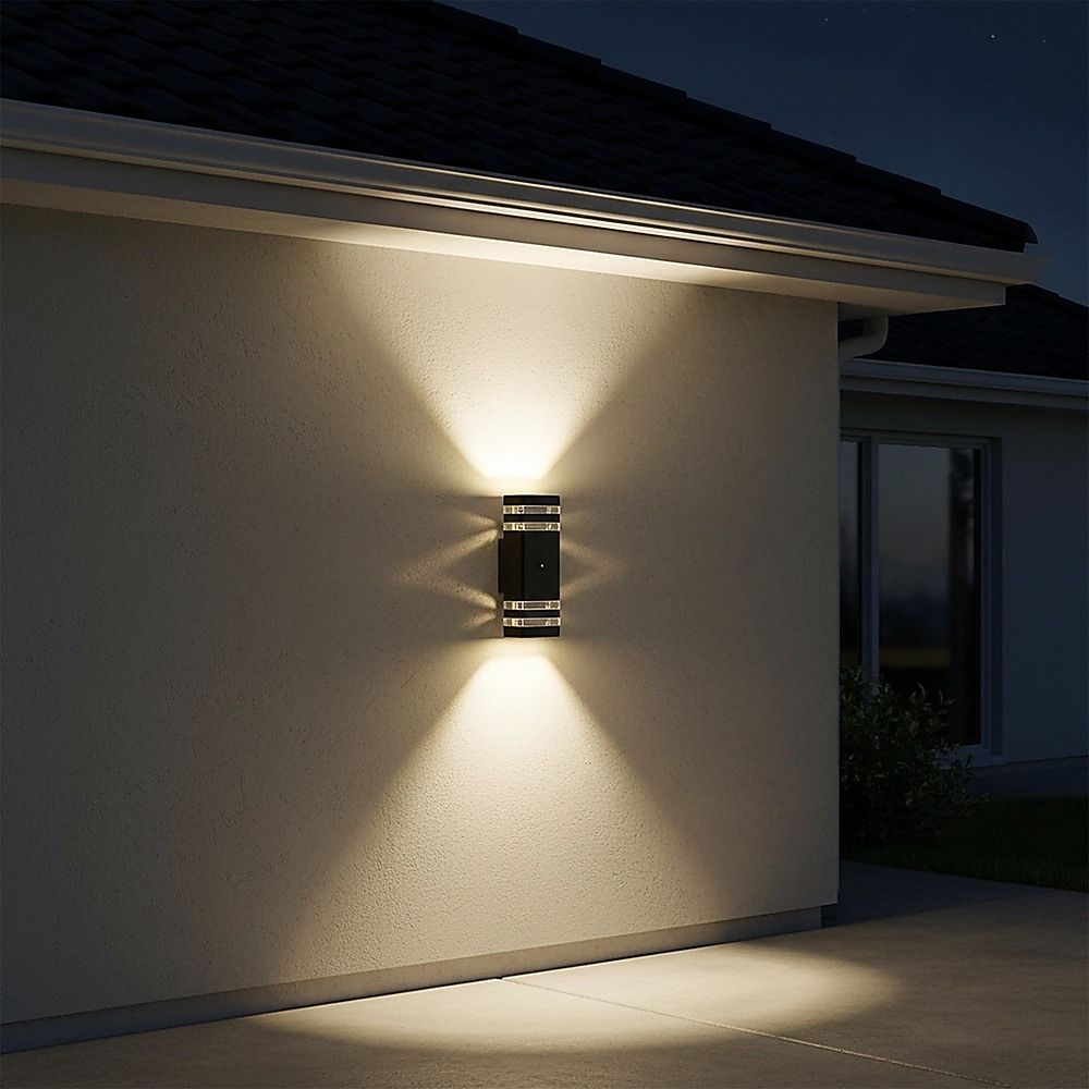 Modern 12 Inch LED Up Down Wall Light Dual Lamp with Dusk to Dawn Sensor V63-838751