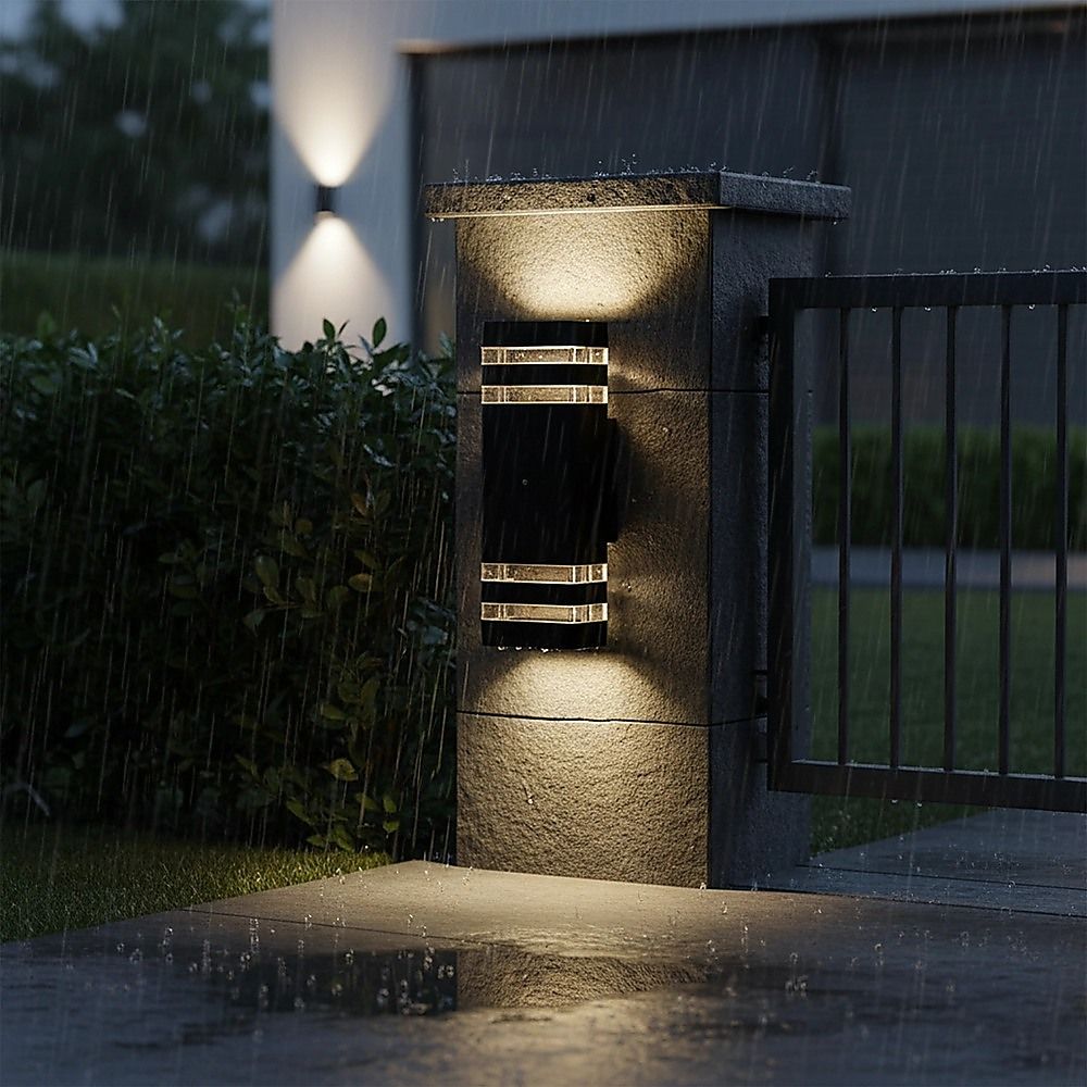 Modern 12 Inch LED Up Down Wall Light Dual Lamp with Dusk to Dawn Sensor V63-838751