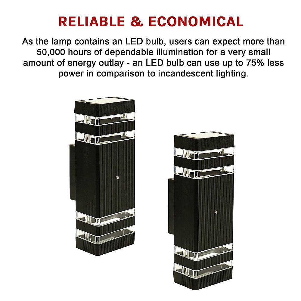 Modern 12 Inch LED Up Down Wall Light Dual Lamp with Dusk to Dawn Sensor V63-838751