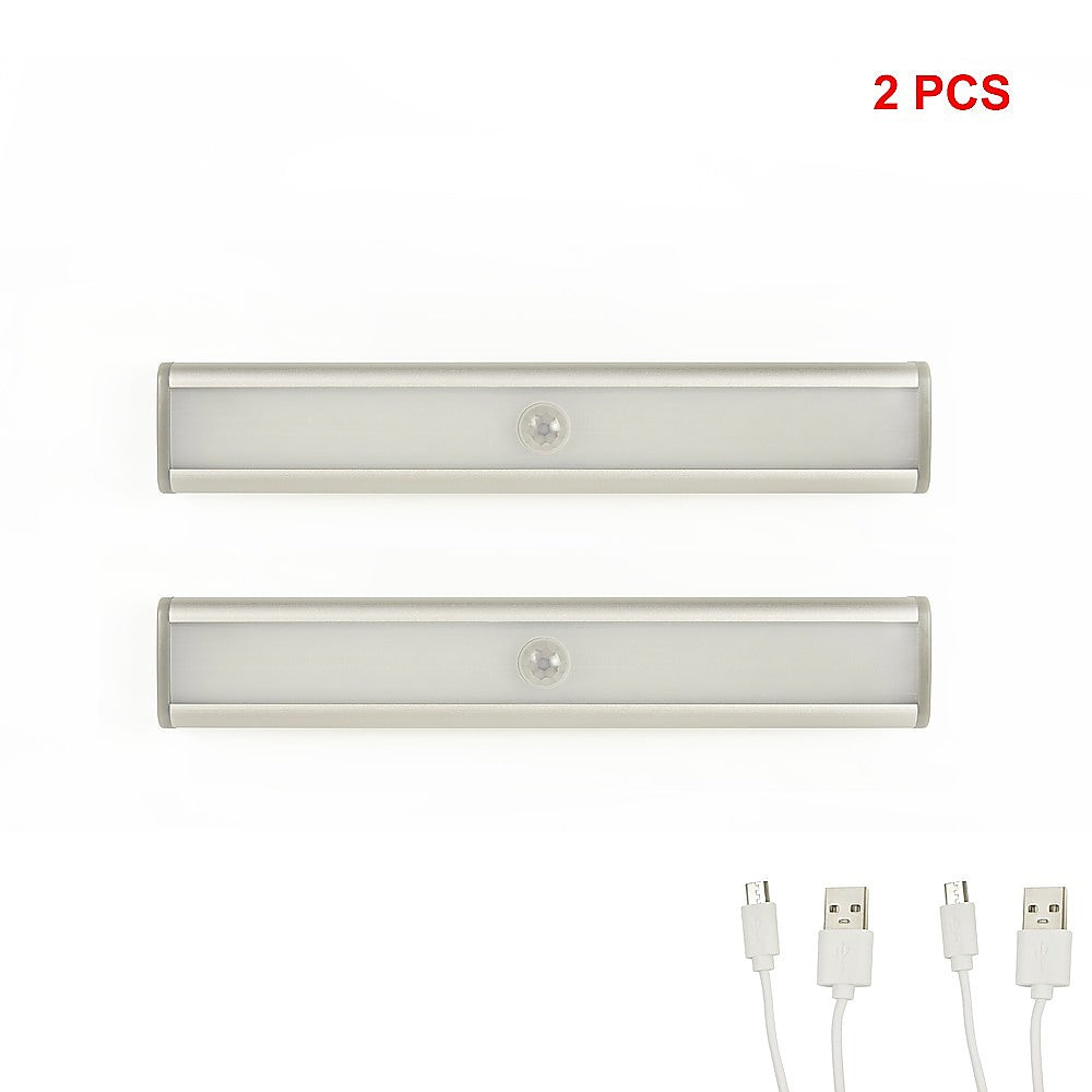 2 Pack LED Stick On Wireless Under Cabinet Lights Rechargeable Motion Sensor Closet Lamps For Convenient V63-838761