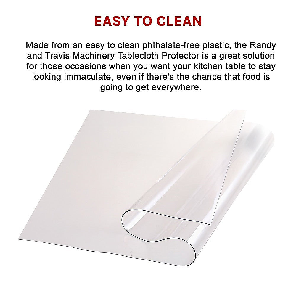 PVC Tablecloth Protector Table Cover Dining Table Cloth Plastic 2134x1070mm 1.5mm V63-838801