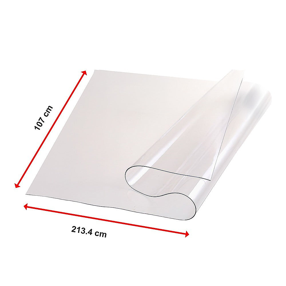 PVC Tablecloth Protector Table Cover Dining Table Cloth Plastic 2134x1070mm 1.5mm V63-838801