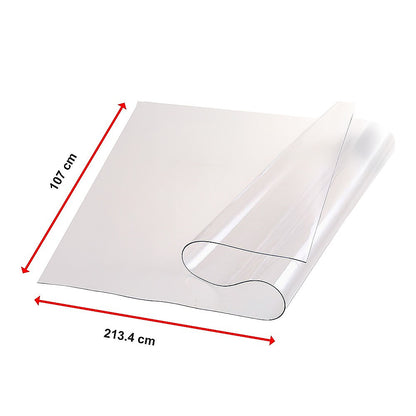 PVC Tablecloth Protector Table Cover Dining Table Cloth Plastic 2134x1070mm 1.5mm
