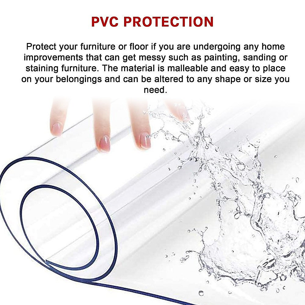 PVC Tablecloth Protector Table Cover Dining Table Cloth Plastic 2800x1170mm 2.0mm V63-838811