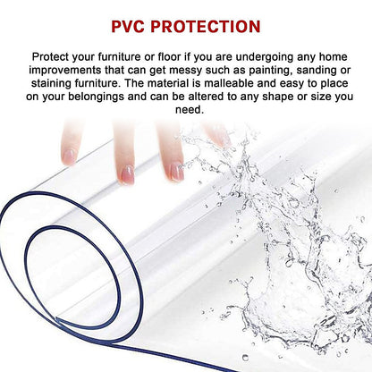 PVC Tablecloth Protector Table Cover Dining Table Cloth Plastic 2800x1170mm 2.0mm V63-838811