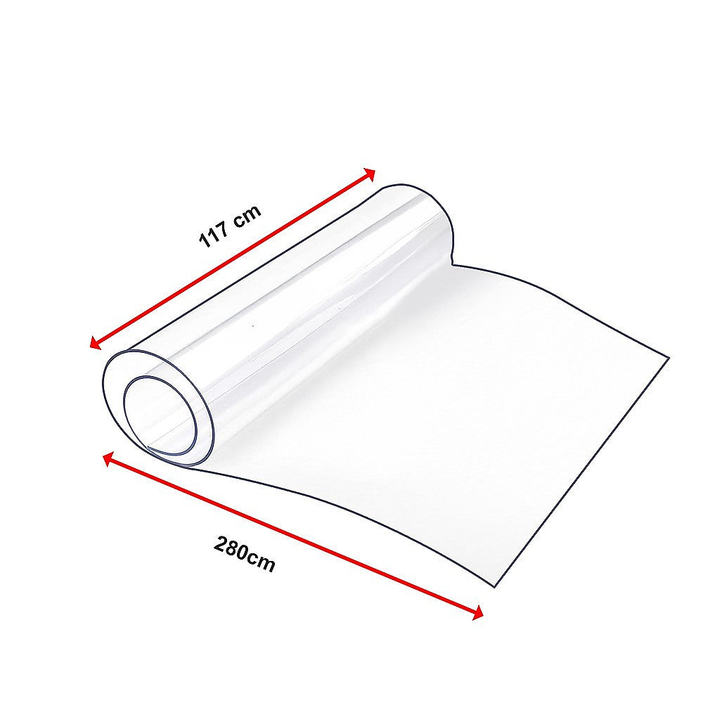 PVC Tablecloth Protector Table Cover Dining Table Cloth Plastic 2800x1170mm 2.0mm V63-838811