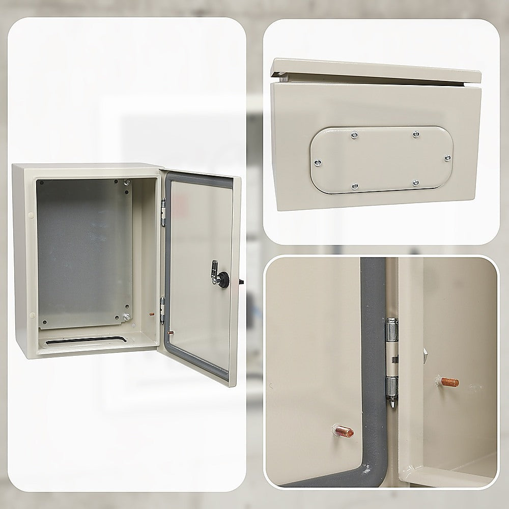 Carbon Steel Electrical Enclosure Box IP65 Wall Mount 400 x 300 x 200 mm V63-838821