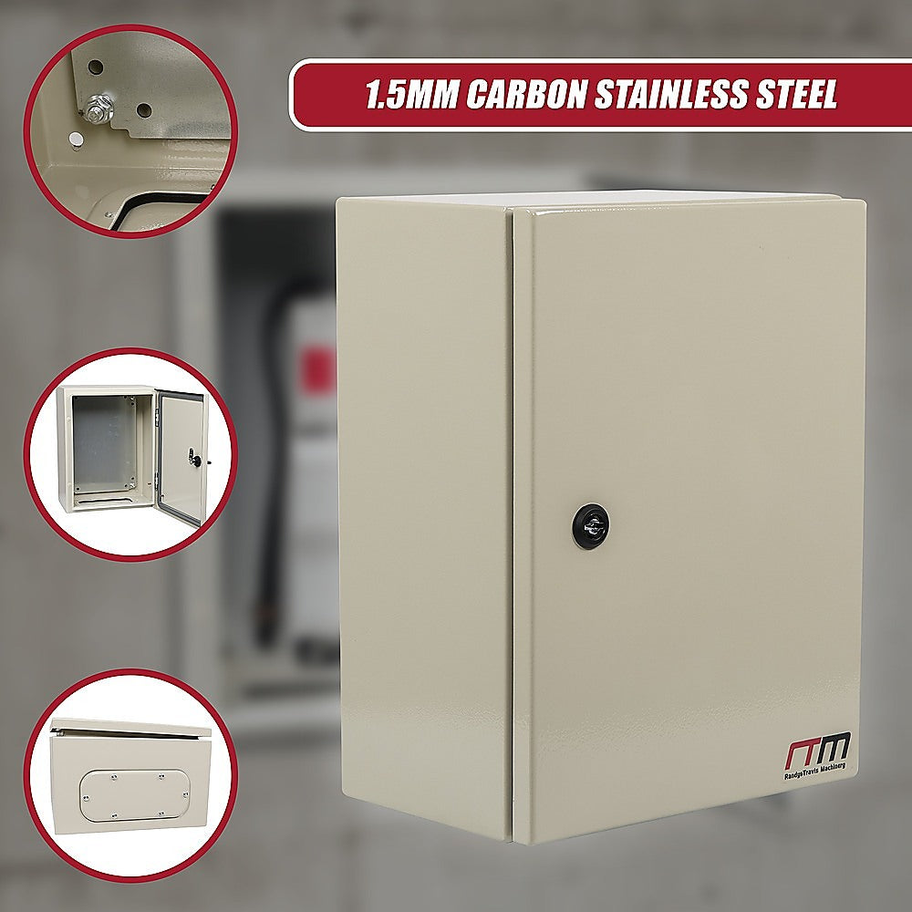 Carbon Steel Electrical Enclosure Box IP65 Wall Mount 400 x 300 x 200 mm V63-838821