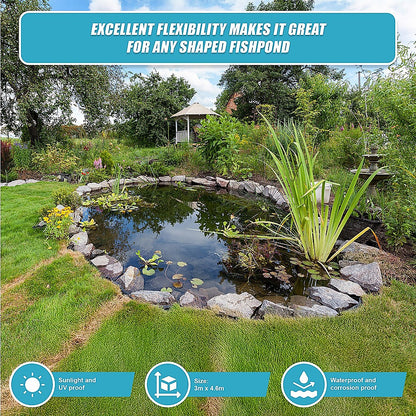 Fish Pond Liner 3 x 4.6m x 0.5mm Garden Pool Membrane Reinforced V63-838831