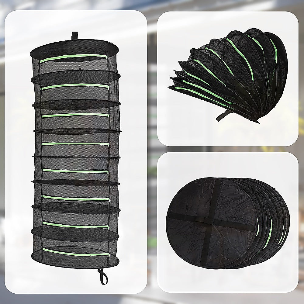 Herb Drying Rack Net 8 Layer Dryer Mesh Hanging Dryer Rack Zipper Dry Rack V63-838841