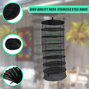 Herb Drying Rack Net 8 Layer Dryer Mesh Hanging Dryer Rack Zipper Dry Rack V63-838841