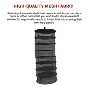 Herb Drying Rack Net 8 Layer Dryer Mesh Hanging Dryer Rack Zipper Dry Rack V63-838841