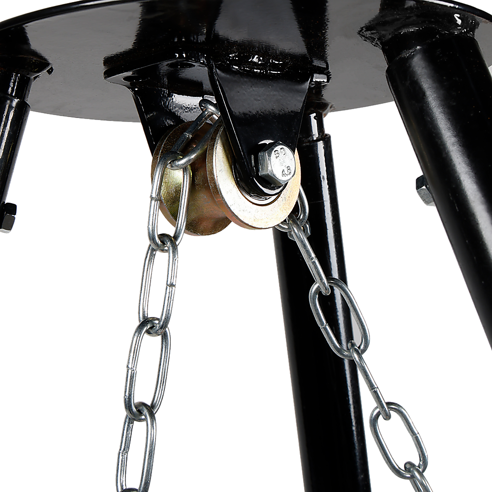 Tripod Garden Fire Pit BBQ - Cast Iron & Steel Round Outdoor Fire Bowl V63-838851
