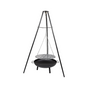 Tripod Garden Fire Pit BBQ - Cast Iron & Steel Round Outdoor Fire Bowl V63-838851