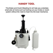 Bleed Tool Pressure 3 ltr Brake & Clutch Bleeding System Fluid Bleeder V63-838861