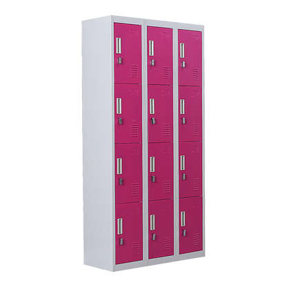12-Door Locker for Office Gym Shed School Home Storage - Padlock-operated V63-838901
