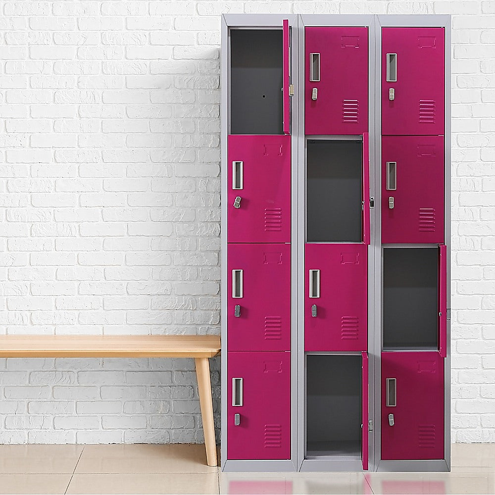 12-Door Locker for Office Gym Shed School Home Storage - Padlock-operated V63-838901