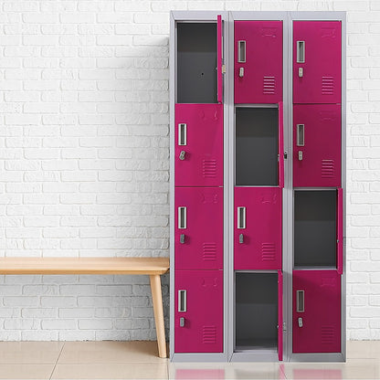 12-Door Locker for Office Gym Shed School Home Storage - Padlock-operated V63-838901