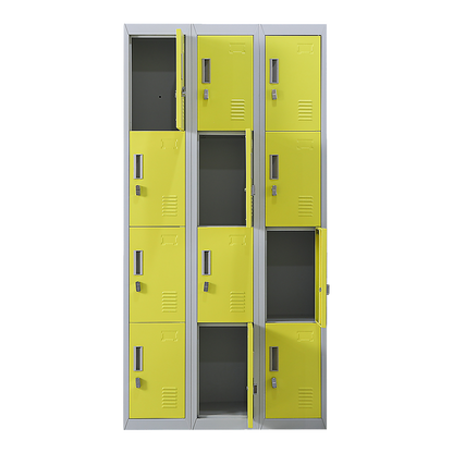 12-Door Locker for Office Gym Shed School Home Storage - Padlock-operated V63-838941