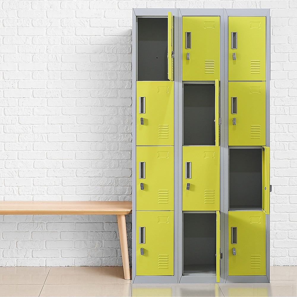 12-Door Locker for Office Gym Shed School Home Storage - Padlock-operated V63-838941