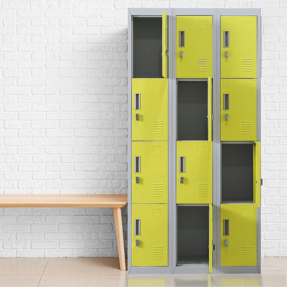 12-Door Locker for Office Gym Shed School Home Storage - Padlock-operated V63-838941
