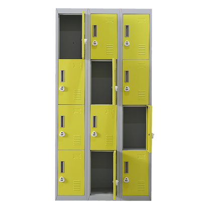 12-Door Locker for Office Gym Shed School Home Storage - 3-Digit Combination Lock V63-838951