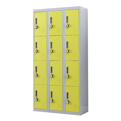 12-Door Locker for Office Gym Shed School Home Storage - 4-Digit Combination Lock V63-838961