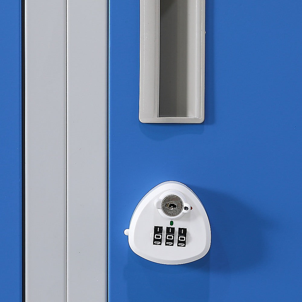 12-Door Locker for Office Gym Shed School Home Storage - 3-Digit Combination Lock V63-838991