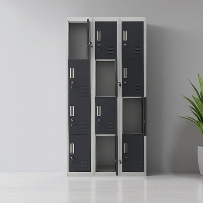 12-Door Locker for Office Gym Shed School Home Storage - Standard Lock with Keys V63-839011