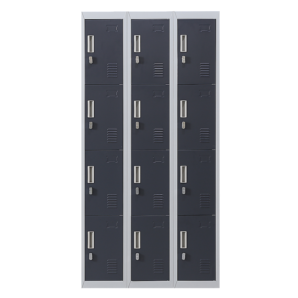 12-Door Locker for Office Gym Shed School Home Storage - Padlock-operated V63-839021