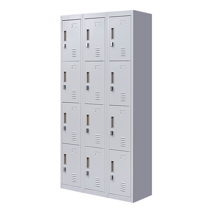 12-Door Locker for Office Gym Shed School Home Storage - Padlock-operated V63-839061