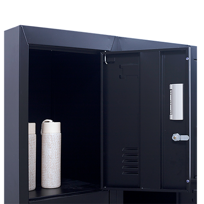 12-Door Locker for Office Gym Shed School Home Storage - Standard Lock with Keys V63-839091