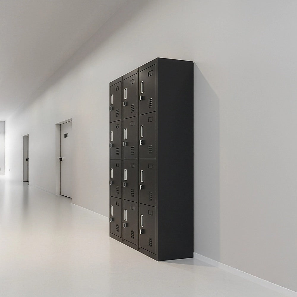 12-Door Locker for Office Gym Shed School Home Storage - Padlock-operated V63-839101