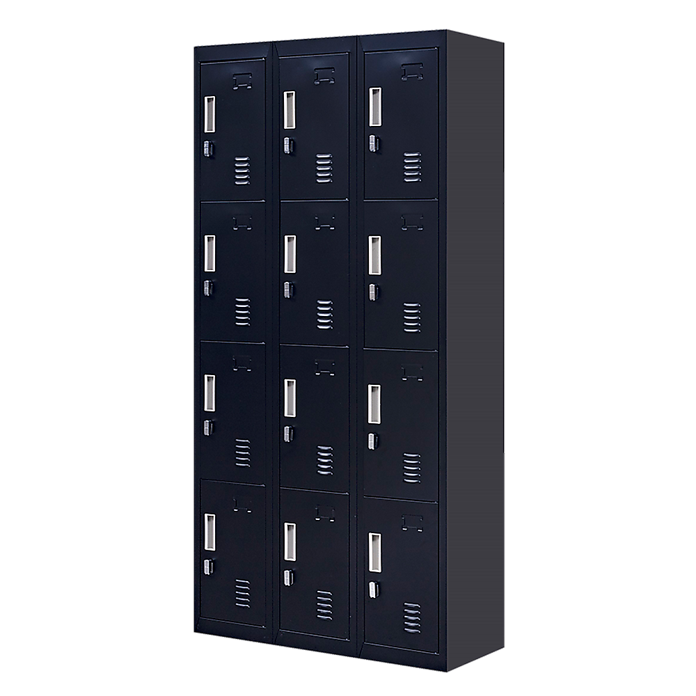 12-Door Locker for Office Gym Shed School Home Storage - Padlock-operated V63-839101