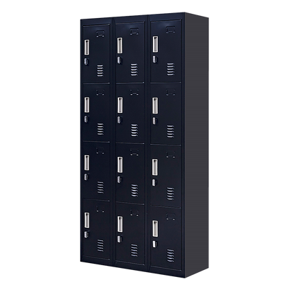 12-Door Locker for Office Gym Shed School Home Storage - Padlock-operated V63-839101